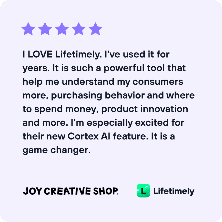 Joy Creative Shop Testimonial