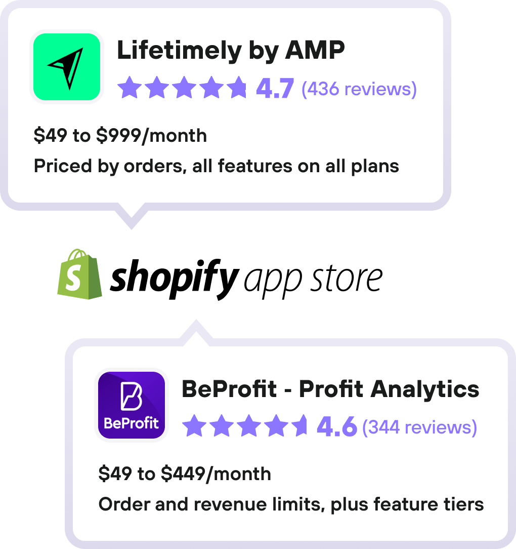 Lifetimely, BeProfit Alternative for Shopify