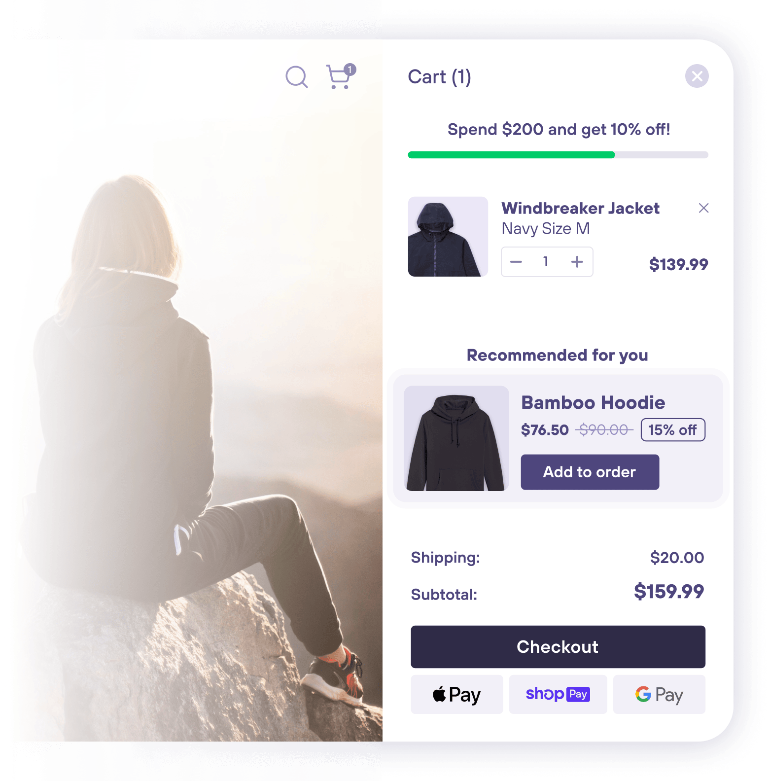 Upsell by AMP Cart Pre Purchase One Click Upsells Shopify