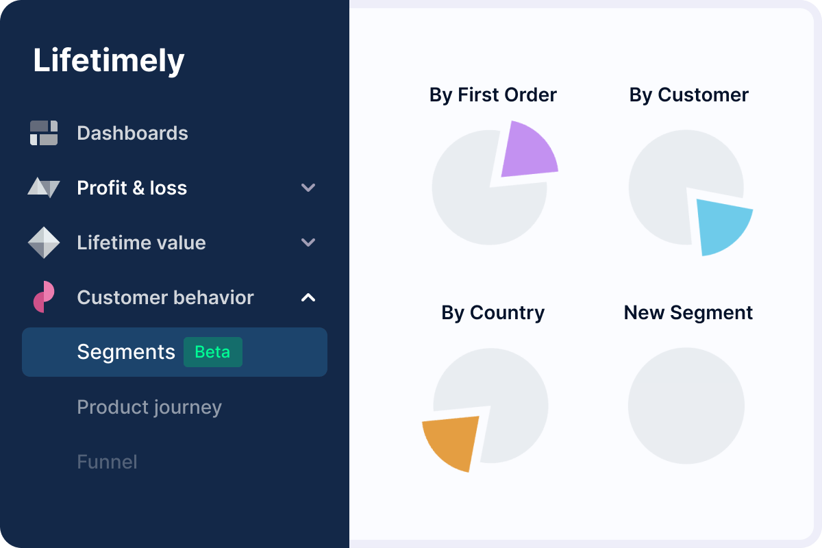 Lifetimely by AMP Customer and Product Journey Tracking Segments