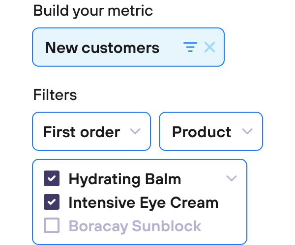 Lifetimely Custom Metrics Hero Product Performance