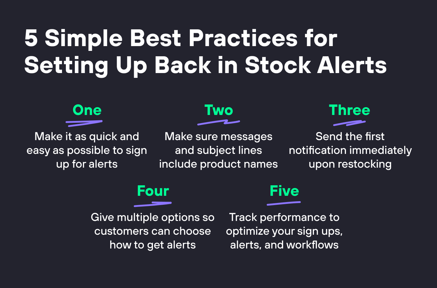 5 Simple Best Practices for Setting Up Back in Stock Alerts