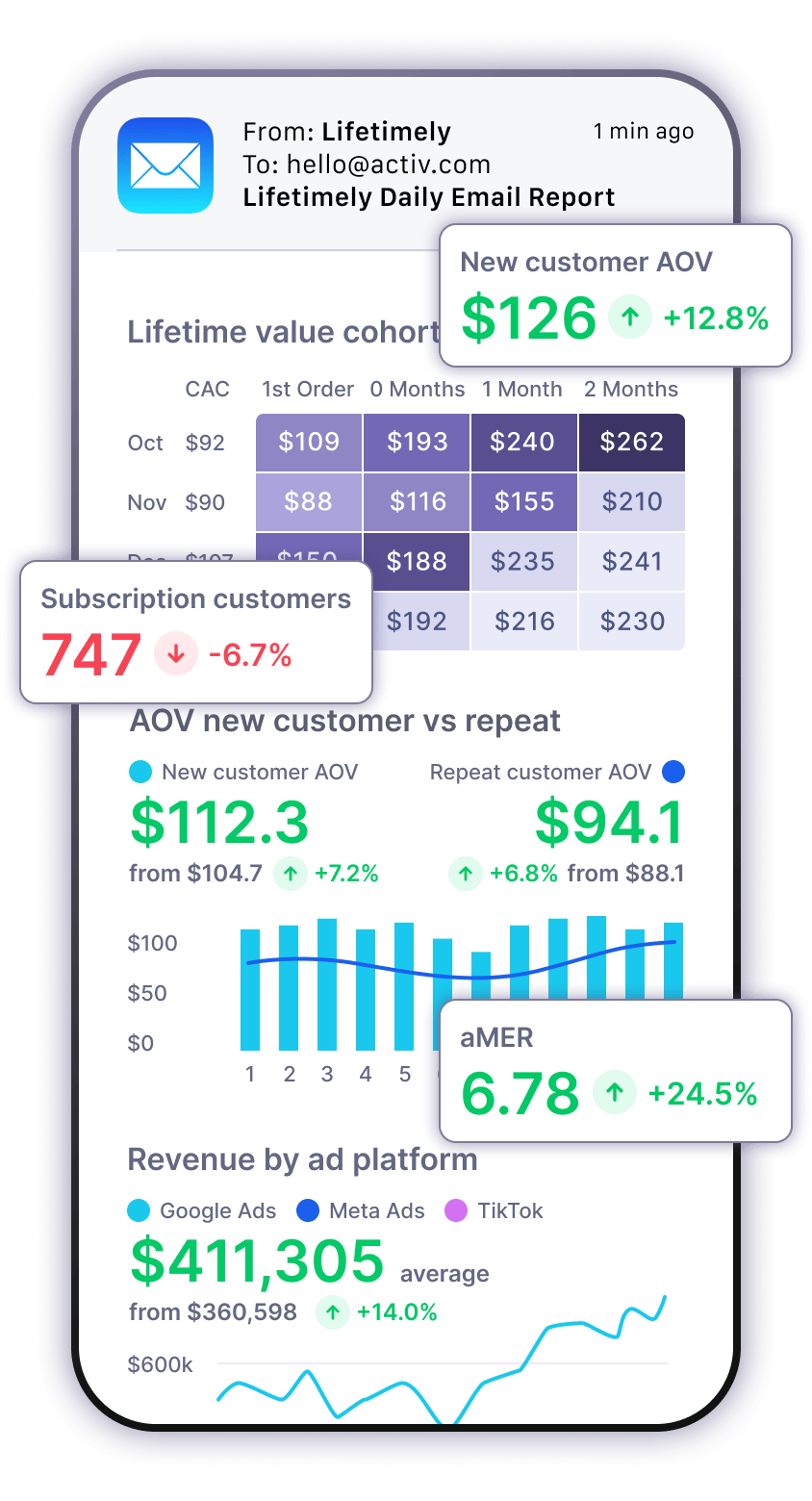 Lifetimely LTV and Profit Shopify App by AMP