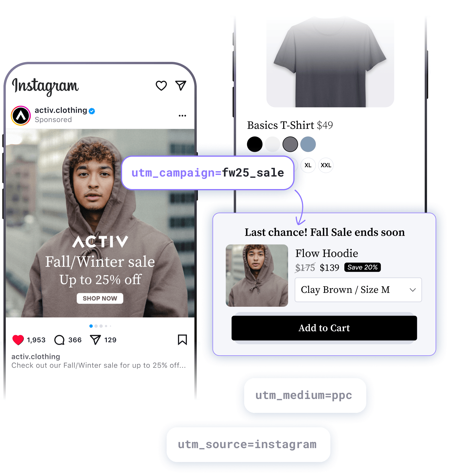 upsell-features-utms-01 Create a perfect customer journey with UTM-based upsells in Upsell by AMP