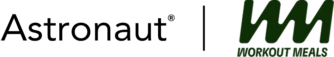 Astronaut and Workout Meals Logos